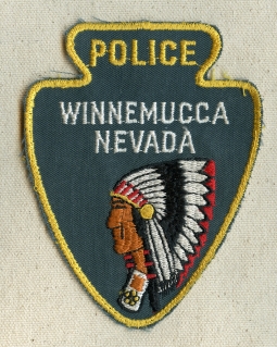 Vintage Winnemucca, Nevada Police Patch