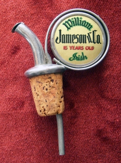 Extremely Rare Ca. 1920 William Jameson & Co. "Spinner" Pourer in Celluloid & Cork