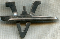 Cool WWII USN Submarine 'V for Victory' Pin Made at Portsmouth Naval Shipyard