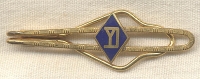 WWI US Army 26th Division (Yankee Division) Veteran's Tie Bar by Robbins