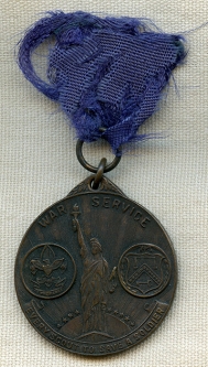 WWI BSA (Boy Scouts of America) War Service Medal for Liberty Loan Campaign of 1918