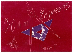 WWII 30th Topographical Engineers Company C Christmas Card