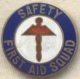 Unique Sterling WWII Civil Defense First Aid Squad Badge