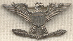 WWII English-Made US Colonel's "War Eagle" in Silver