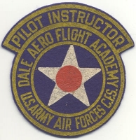 Rare WWII Dale Aero Flight Academy Pilot Instructor Patch