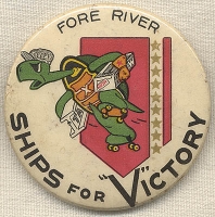 WWII Fore River New Bedford, Massachusetts "Ships for Victory" Badge