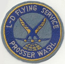WWII L-D Flying Service Pilot Training Prosser, Washington Patch