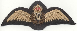Very Rare WWII Royal New Zealand Air Force Pilot Wing for Battle Dress Tunic