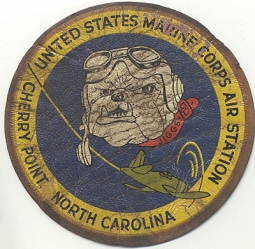 WWII Marine Corps Air Station Cherry Point, North Carolina Flight Jacket Patch