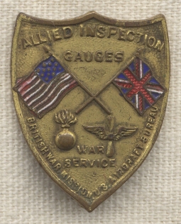 WWI US Aircraft Bureau Worker Badge by Dieges & Clust