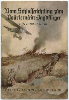 1930s German WWI Aviation Booklet on 36 Kill Ace Max Ritter von Muller