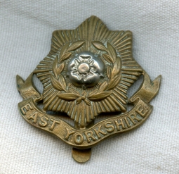 World War I British Army East Yorkshire Regiment Cap Badge