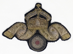 Rare WWI Imperial Prussian Naval NCO Hat Badge in Bullion