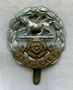 World War I British Army Hampshire Regiment Cap Badge