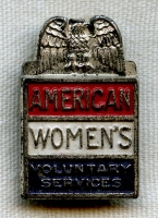 WWII American Women's Voluntary Services Collar Insignia