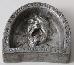 Rare WWII Anti - Hitler Figural Ashtray : Jam Your Cigarette Butts Out On This Heel
