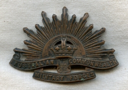 WWII Australian Military Forces Cap Badge by K. G. Luke