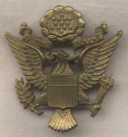 WWII Australian - Made US Army Officer Cap Badge by K.G. Luke