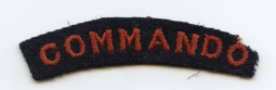 World War II British Commando Tab with Red Embroidery