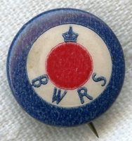 Small WWII British War Relief Society (BWRS) Celluloid Donation Pin