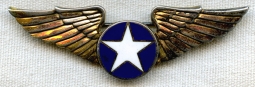 Great WWII Flight Instructor Wing, Probably from Civilian Contract School in Cincinnati Area