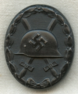 Nice, Lightly Worn WWII German Army Black Wound Badge