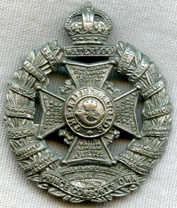 WWII Hat Badge by Gaunt for The Prince Consort's Own Rifle Brigade