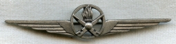 WWII Italian Air Force Armorer Badge in Plated Brass