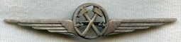 WWII Italian Air Force Electro-Mechanic Badge in Plated Brass