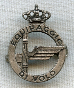 WWII Italian Air Force Enlisted Air Crewman Badge with Imprinted Wording