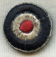 WWII German Luftwaffe Enlisted Man Hat Cockade. Early War, Embroidered on Wool