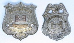 Rare Set WWII Manhattan District AKA Manhattan Project Oak Ridge TN US Engineer Corps Guard Badges