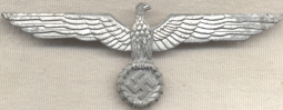 WWII Nazi Army Officer Metal Pin On Breast Eagle Badge for Summer Uniform