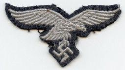 WWII Luftwaffe EM or NCO Cap Eagle Removed from Cap