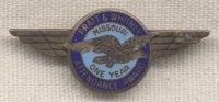 WWII Pratt & Whitney Missouri 1 Year of Attendance Award Pin (Missouri)
