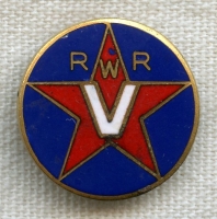 WWII Russian War Relief (RWR) Volunteer Enameled Pin