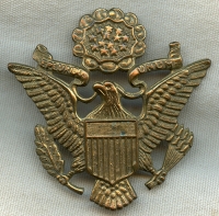 Nice "Salty" Early WWII or 1930's US Army Officer's Cap Badge