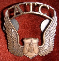 WWII US Civilian Air Transport Command (ATC) Hat Badge Worn by Wally Johnson, Radio Operator