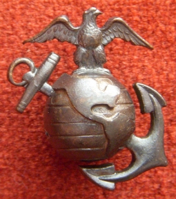 WWII US Marine Corps Officers Collar Insignia by Meyer