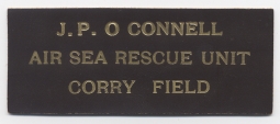 Rare WWII USN Corry Field NAAS Air Sea Rescue Unit Leather Name Tag