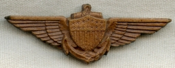 WWII US Navy Sweetheart Pilot Wing Made of Pressed Sawdust