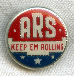 WWII US Tank Manufacturer ARS "Keep 'Em Rolling" Pin