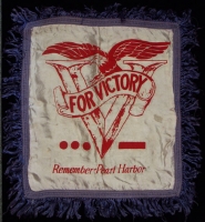 WWII "V for Victory" Remember Pearl Harbor Pillowcase