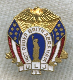 1920s-1930s Lapel Pin for Jewish Brotherhood Independent Order of B'RITH Abraham
