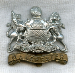 World War I British Army Manchester Regiment Cap Badge