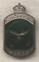 WWI Royal Air Force (RAF) Veterans' Lapel Badge
