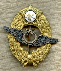 Gorgeous, Large, WWI "Buddecke"Type Turkish Pilot Badge in Fabulous Condition.