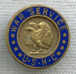 Ext Rare WWI United States Housing Corporation (USHC) War Service Lapel Pin