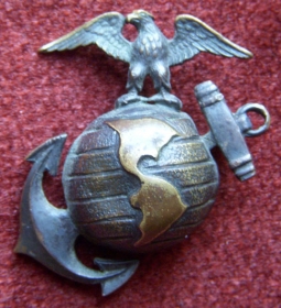 WWI US Marine Corps Officer Greens Collar EGA