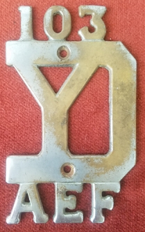 Great Early 1920's WWI Veteran Automobile Radiator Badge for 26th "Yankee Division" Member